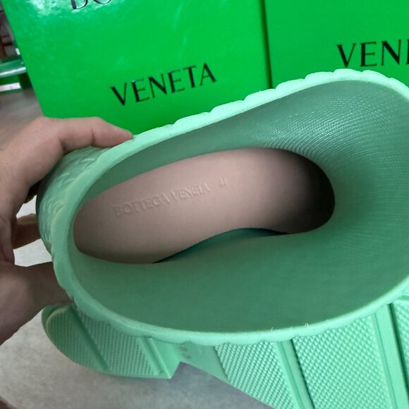 Bottega Veneta‎ 763725 Pistachio Green Men\'s Rubber Fireman Boots, 42 main image 6